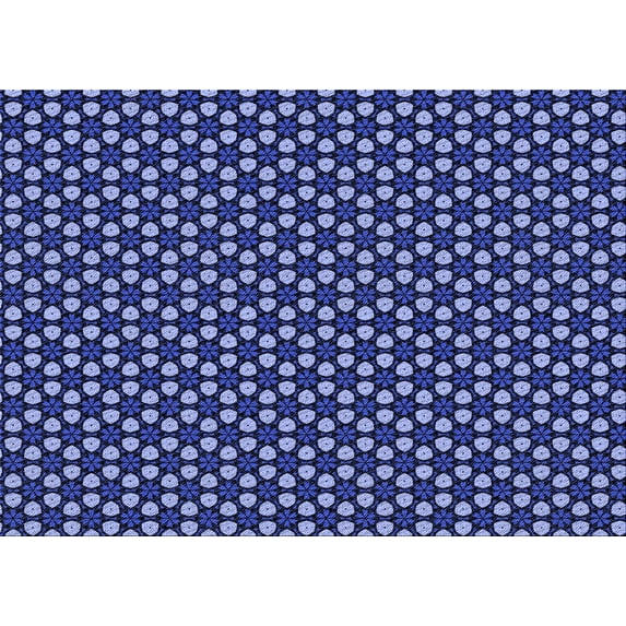 Ahgly Company Indoor Rectangle Patterned Sky Blue Dress Blue Area Rugs, 7' x 10'