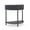 Dark Gray, variant on Hassch Small Curved Entryway Table, 2-Door Wooden Console Table with Open Shelf, Space-Saving Half-Round Sofa Table in Dark Gray, 31.5"L x 15.75"W x 32.3"H