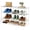 Cloud White, variant on SONGMICS Bamboo Shoe Rack for Closet, Stackable Shoe Oragnizer, Space-Saving Freestanding Shelf, 3-Tier, Holds 12-16 Pairs, Ink Black