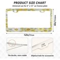 thumbnail image 3 of Coolnut White Yellow Flowers License Plate Frame 2 Pack 2 Holes Car Aluminum License Plate Holder Automotive Parts Decoration Universal with Screw Caps Cover, 3 of 7