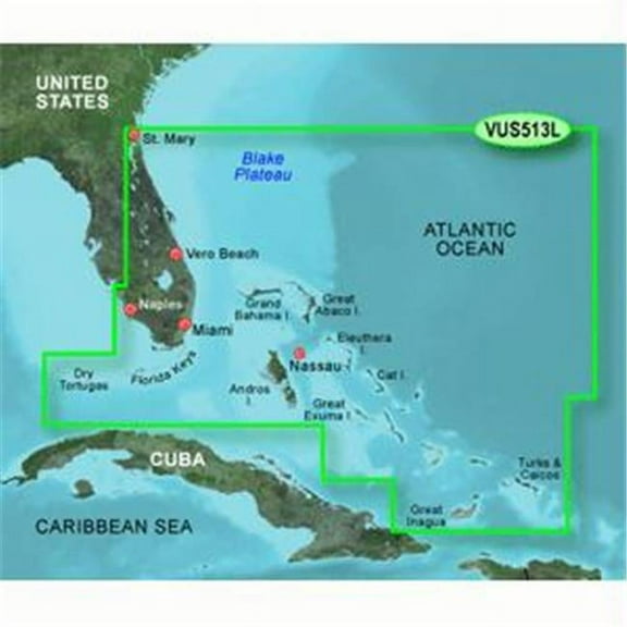 GARMIN CARTO G3v Vus513l Jacksonville Bahamas GPS Software