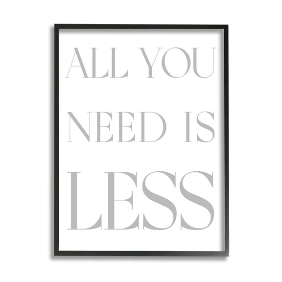Stupell Industries Uplifting Minimalism Phrase Inspirational Painting Black Framed Art Print Wall Art, 11 x 14
