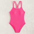 thumbnail image 5 of BOBOGOJP Girls One Piece Swimsuits Adjustable Straps Bathing Suit Athletic Padded Pool Beach Swimwear 9-16Y Hot Pink for Size 9-10 Years, 5 of 5