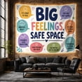 thumbnail image 6 of Motivational Speech Bubble Typography on White Background Inspirational Illustration for Mental Health Lovers Mindfulness Wall Art Housewarming Gift Tapestry Wall Hanging for Bedroom and Dorm, 6 of 7