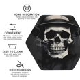 thumbnail image 4 of Pofeuu Magician Hat Skull Print Leather Coasters Set of 6, Round Cups Mugs Mat Pad for Home Kitchen Heat Resistant Drink Coasters,Hexagon, 4 of 7