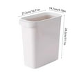 thumbnail image 3 of Kitchen Trash Can, Step-On Garbage Can with Lid, Tall Kitchen & Bathroom Trash Can, Small Office Waste Bin, White - Xuniizn, 3 of 6