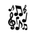 thumbnail image 2 of Notes de Musique Peel N Place (Noir) Accessoire de Fête (1 Unité) (8/Sh), 2 of 3