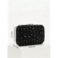 thumbnail image 6 of REMANLAND Women's   Rhinestone Evening Clutch Purse, Black, 6 of 6