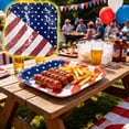 thumbnail image 6 of Miwamany 10PCS 4th of July Plates, 4th of July Decorations American Flag Patriotic Party Supplies Disposable Paper Plates for Memorial Day Veterans Day Independence Day Party Decorations, 6 of 8