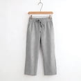 thumbnail image 5 of MLQIDK Womens Capris for Summer Striped Capri Pants Knee Length High Waisted Lightweight Capris Dressy Casual Striped Capris with Pockets Black S, 5 of 7