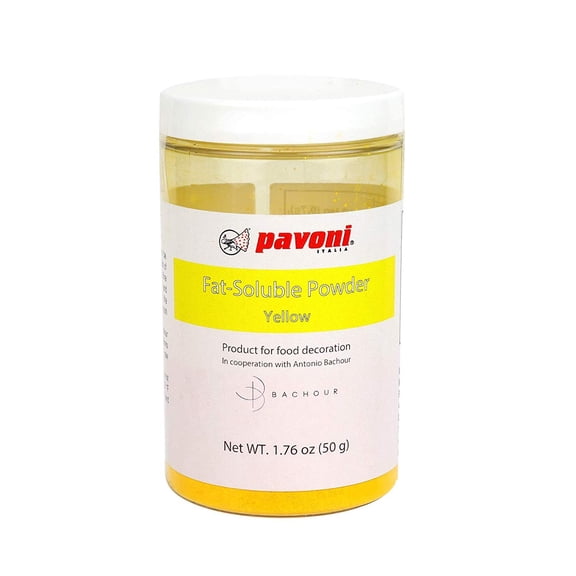 Pavoni Antonio Bachour Fat Soluble Powder Food Color 50 Grams Yellow