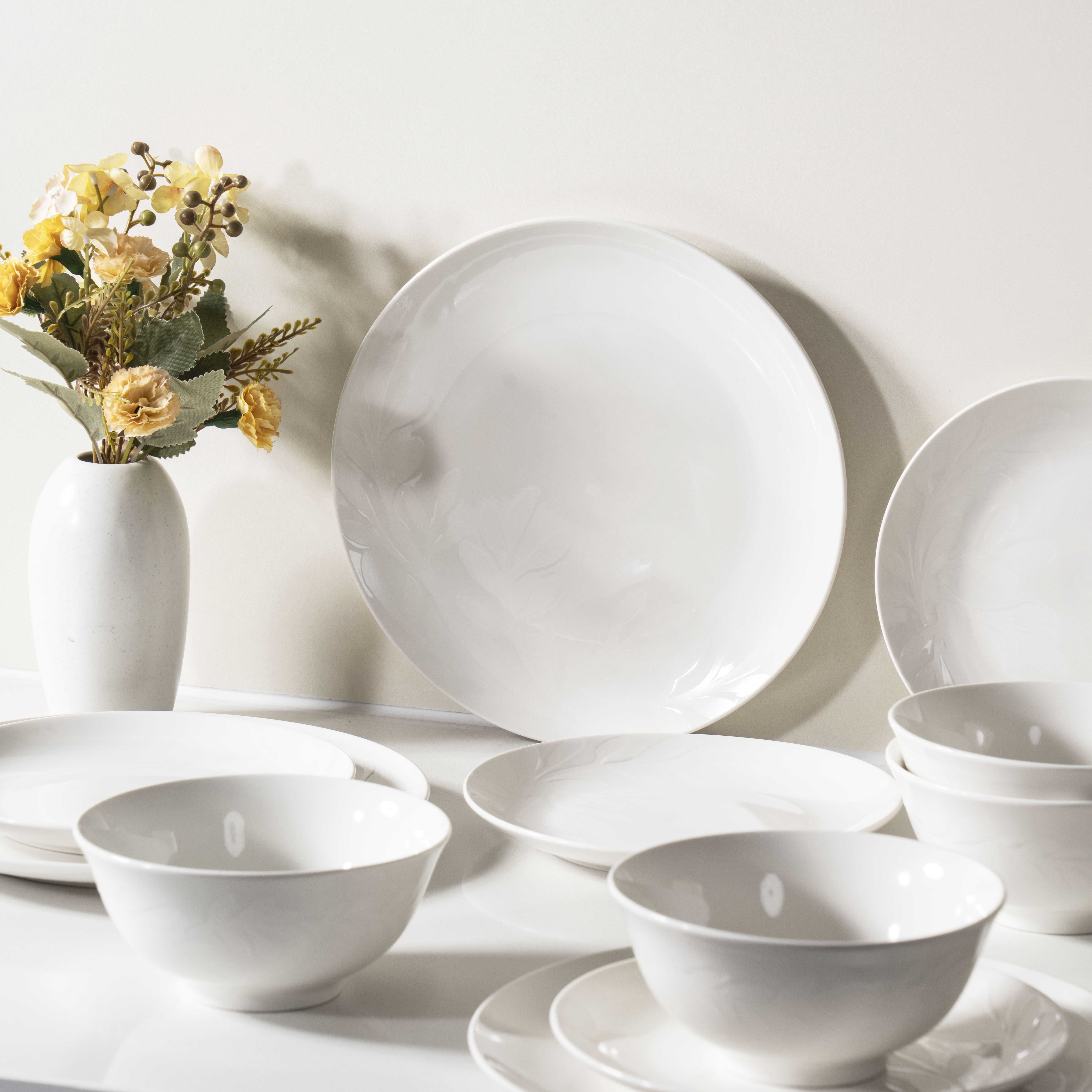 Mainstays 6in Emelie White Stoneware Bowl