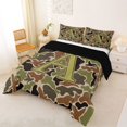 thumbnail image 2 of Castle Fairy Camo Duck Letter A Queen Comforter Set 3pcs for Men,Hunting Theme Bedding Comforter Set,Black Reversible, 2 of 6