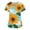 Blue, variant on JULMCOMO Women's Scrubs Clearance Professional Sunflower Print Short Sleeve Scrub Tops Women Trendy V-Neck Nurse Top Plus Size Workwear Tee with Pockets Dark Green L