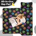 thumbnail image 4 of Monster Cartoon Truck Black Pattern Teens Toddler Nap Mat with Pillow, Sleeping Mat Bag for Preschool Daycare 59"x22", 4 of 6