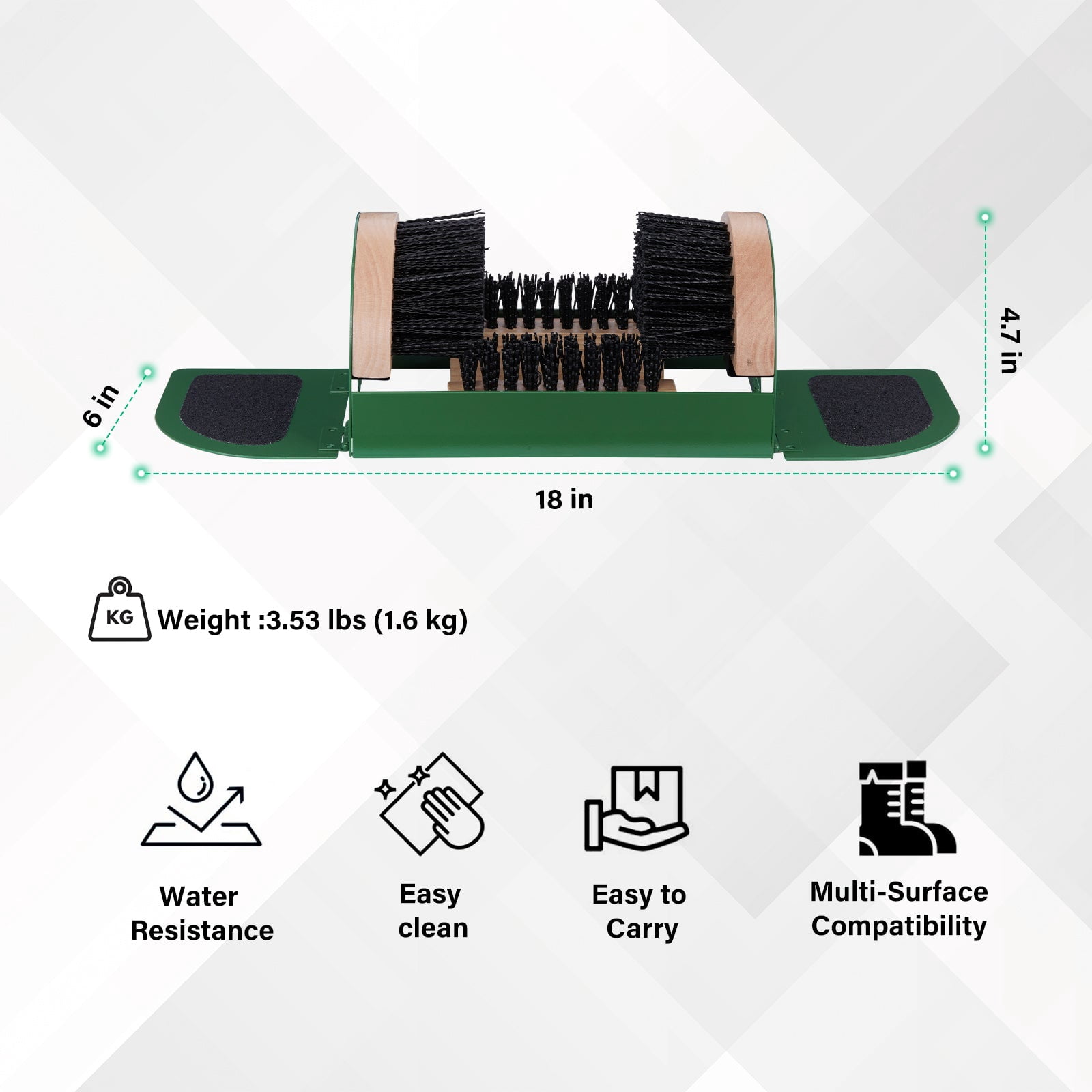 Legacy Boot Scrubber, Upgraded Bristles and Frame Strength - Shoe Scraper & Boot Cleaner Brush