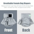 thumbnail image 7 of Wegreeco Washable Dog Diapers (3 Pack), Highly Absorbent Dog Diapers for Female Dogs, Reusable Dog Dresses for Dogs (Morandi, X-Large), 7 of 7
