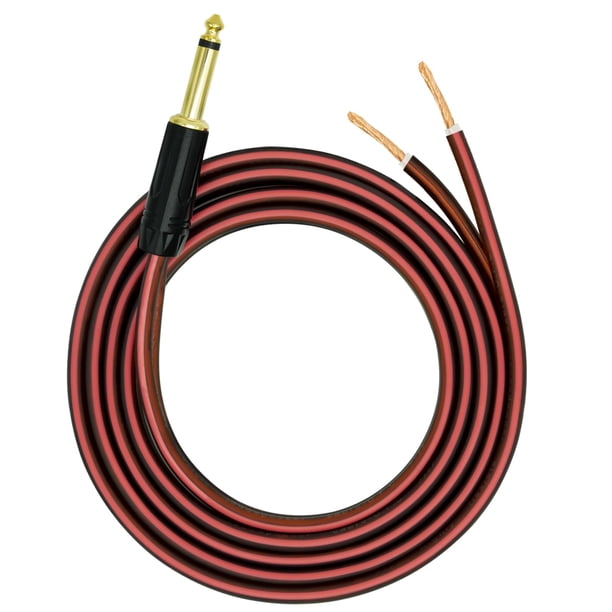 Cable de audio Yuchenfeng de repuesto con conector 1/4 TS a cable desnudo