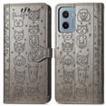thumbnail image 2 of Funda Cartera FOXDOCK para Motorola Moto E15 , Flip PU con Relieve de Gatos y Perros, Tarjetero y Soporte, 2 of 6