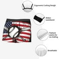 thumbnail image 3 of Easygdp Vintage Baseball American Flag Men's Boxer Briefs,Soft and Breathable Cotton Underwear with ComfortFlex Waistband-Small, 3 of 5