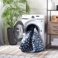 thumbnail image 3 of SAFAVIEH Journey Jancis Polka Dot Machine Washable Area Rug, Navy/Beige, 8'9" x 12', 3 of 9