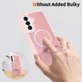 thumbnail image 2 of Asuwish Phone Case for Samsung Galaxy A57 5G Tempered Glass Screen Protector Magnetic Folding Stand Frosted Translucent Rugged Shockproof Protective Cell Cover A 57 57A LTE Women Men pink, 2 of 6