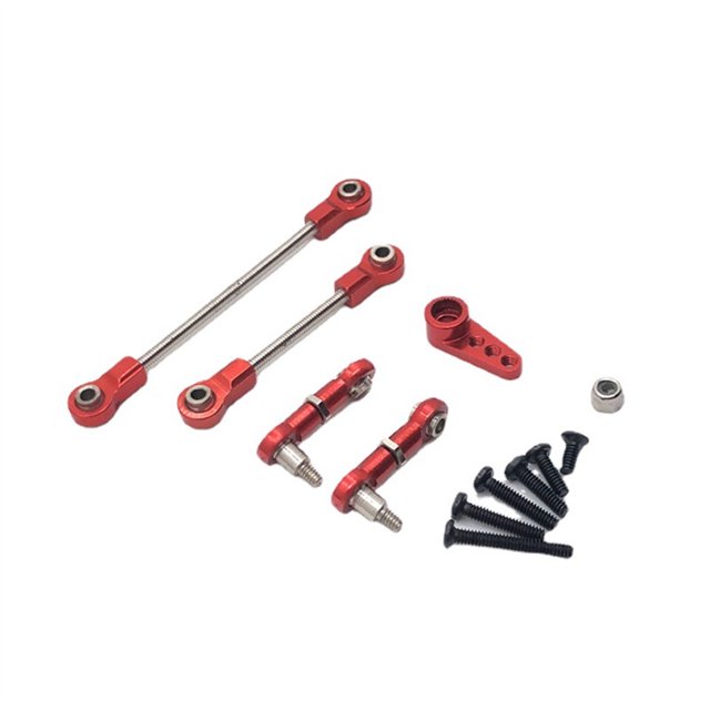 ZheElen 1/28 Remote Control Car Metal 28T Servo Mount Arm Link Rod Attachments Red 1Set