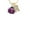 M, variant on Mini Hot Purple Ladybug - A - Gold Tone Crystal Initial Sophia Necklace, 18" 1"