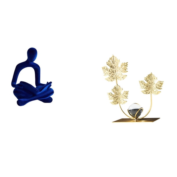 Figura de pensador abstracto,Estatua de pensador abstracto,decoración para el hogar,Figura humana decorativa para oficina,coleccionable,Estatua de estatuilla,Estatuas de hojas y flores de