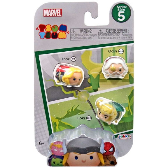Marvel Tsum Tsum Series 5 Thor, Odin & Loki Minifigure 3-Pack