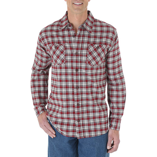 Big Men's Long Sleeve Flannel Shirt - Walmart.com