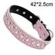 thumbnail image 2 of Collar de perro de cristal brillante de cuero de pedrería personalizado con cierre de pedrería de oro, 2 of 5