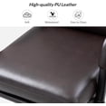 thumbnail image 6 of Faux Leather Home Office Chair, Swivel Task Desk Chair with Padded Cushion, Brown, 6 of 8