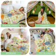thumbnail image 6 of Throw Blanket Fleece Throw Blanket 40x50in, Spring Cartoon Easter Bunny Soft Lightweight Bed Blankets Eggs Flowers Yellow Plaid Fuzzy Couch Blankets for All Season, 6 of 9