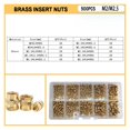 thumbnail image 2 of Brass Insert Nuts Copper Insertnut Hot Melt 3D Printing Nutsert Heat Injection Embedment Metric Thread Nuts Kit, 2 of 7