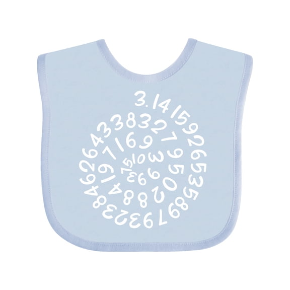 Inktastic Pi Day Pi Numerals in Spiral Boys or Girls Baby Bib