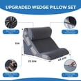thumbnail image 2 of Juego de almohadas ortopédicas con forma de cuña Ahpmeoa, 3 piezas, para dormir, 2 of 7