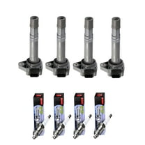 Set of 4 ISA Ignition Coils & 4 Denso Spark Plugs for 2001-2009 Honda Civic & Acura EL MDX Replacement for UF400