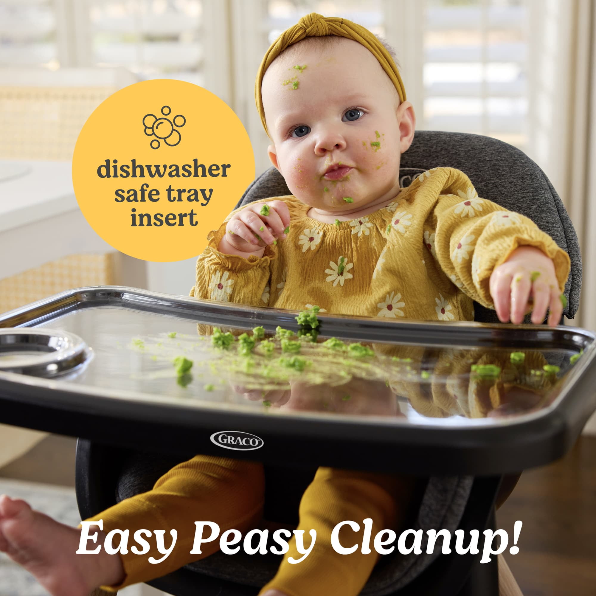 Graco Ready2Dine DLX 4-in-1 High Chair for Baby and Toddler, Linden Beige