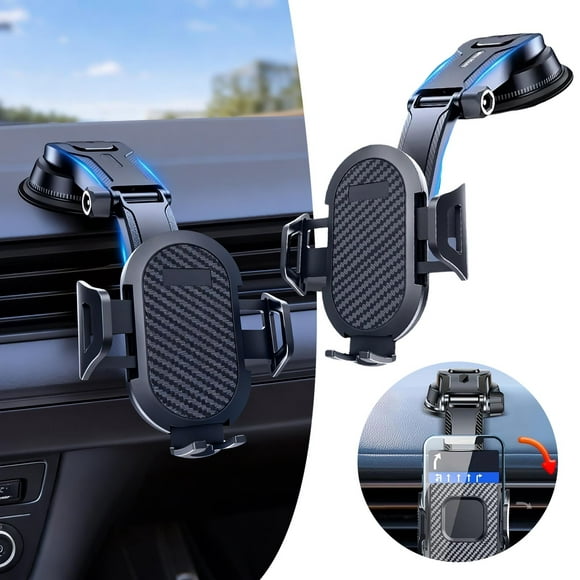WIFKLSIIPG Universal Phone Mount Suction Cup Holder for Smartphones with Adjustable Grip and 360 Rotation for Driving Navigation