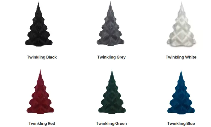 PLA Twinkling/Sparkle/Galaxy Glitter Filament 1.75mm, 1kg (CosmicGreen)
