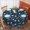 Football And Basketball-1, variant on Football and Basketball Blue Pattern Round Tablecloth 70"x70", Wrinkle Resistant Wipeable Table Cover for Kitchen Dining Room Picnic Patio and Party