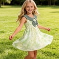 thumbnail image 7 of WRKEKC Summer Dresses for Girls Sleeveless Floral Print Peter Pan Collar Smocked Waist Sundress for 1-10 Years, 7 of 7
