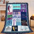 thumbnail image 2 of Lacrosse Throw Blanket for Women Girls, Lacrosse Sport Fleece Blankets Lightweight Fuzzy Cozy Plush Flannel Fleece Decor for Bed Sofa 50"x60", 2 of 6