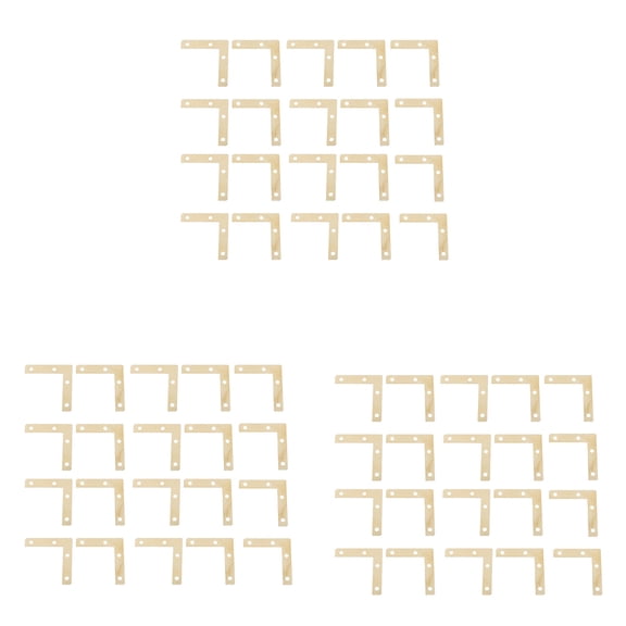 60 Pcs 51mm Flat Corner Right 90° Angle Bracket Repair Plate Fixing Brace