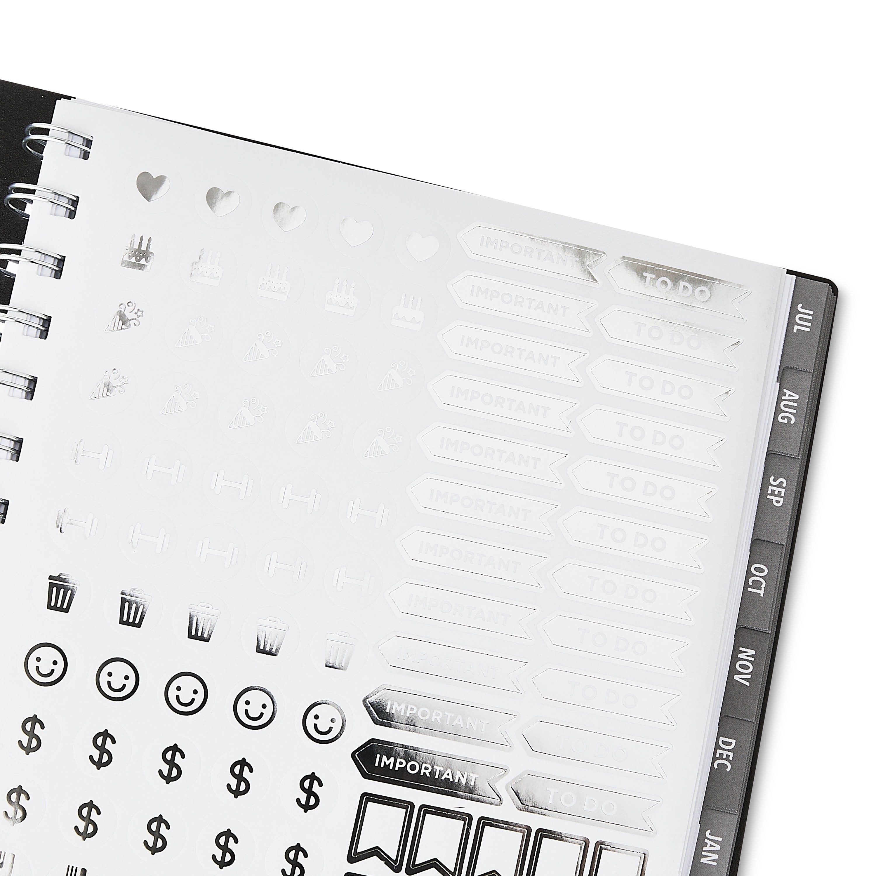 Pen+Gear Weekly Planner, 7" x 9", Black, July 2024 to June 2025