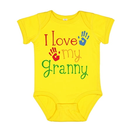 

Inktastic I Love My Granny Gift Baby Boy or Baby Girl Bodysuit