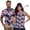 Hawaiian Flowers, variant on Aplkyhs Matching Couple Sport Shirts American Flag Palm Tree Quarter Zip Matching Golf Shirts for Couple Lightweight Mens Hawaiian Shirt Moisture Wicking Suitable for Outdoor Sports