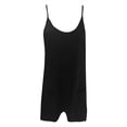 thumbnail image 4 of Tittly Women's Camisole Tank Top spaghetti strap tank top tight tank tops cotton spaghetti strap tank top spaghetti strap workout top Sleeveless Strap Jumpsuit For Women Black, 4 of 5
