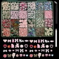 thumbnail image 2 of 1 Box 3D Resin Pink Series Multi Style Nail Art Decoration Butterfly Bow Flower Bear Heart Shaped Nail Charms DIY Accessories, 2 of 8